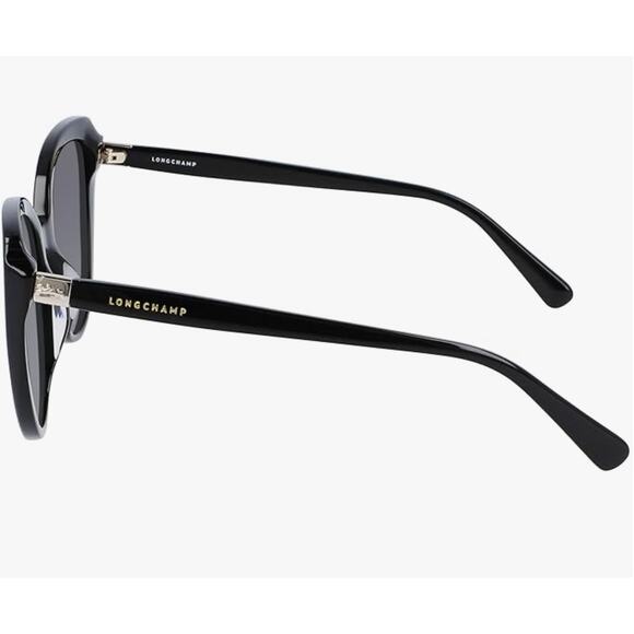 Longchamp Sunglasses LO 670 S 001 Black*Cat Eye*NEW in case with cloth - Picture 4 of 7
